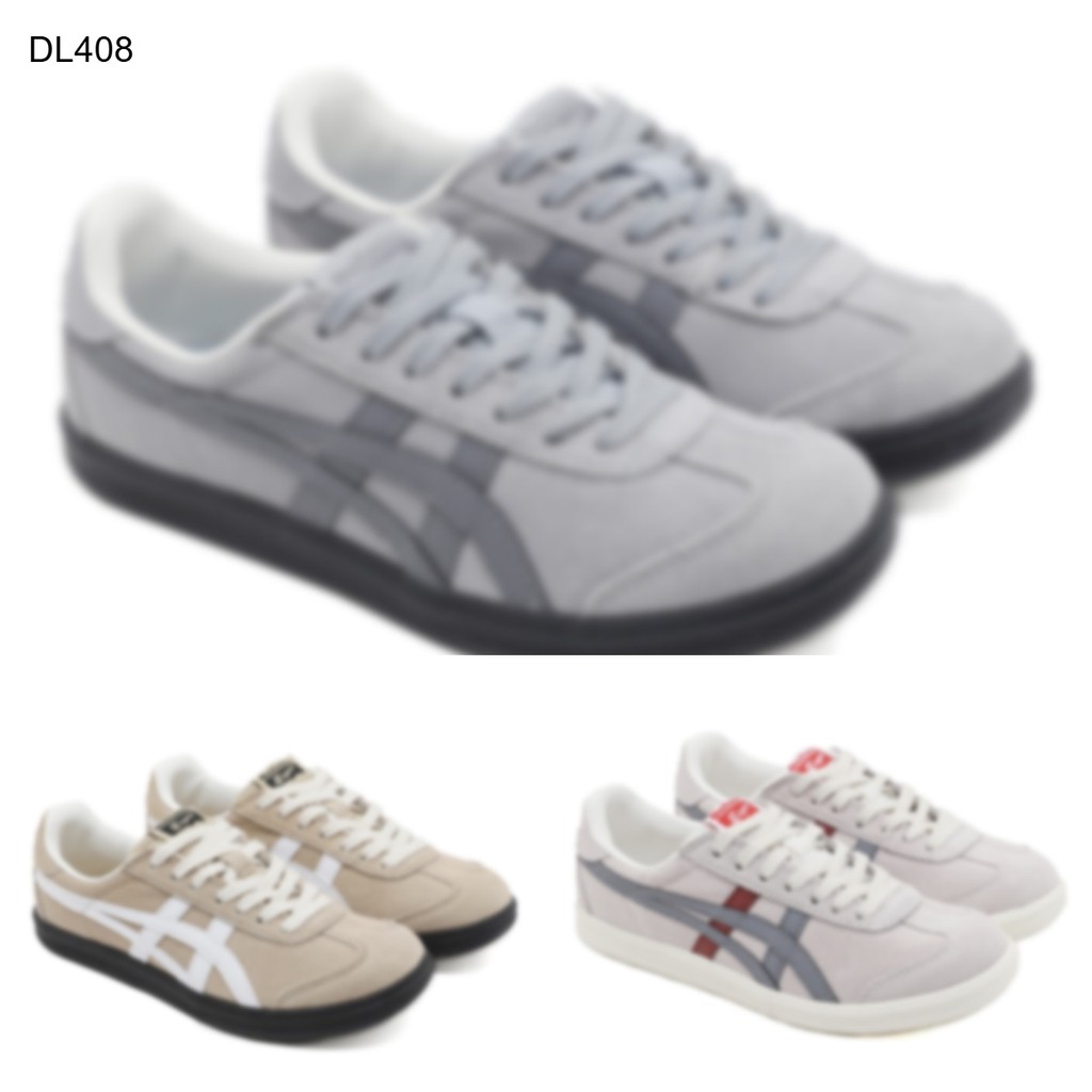 SEPATU SNEAKER WANITA DL408 BAHAN LEATHER SEMI PLATINUM SPORT