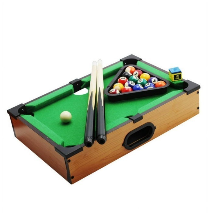 Billiard Table Mini Bahan Kayu | Meja Billiard Ukuran Kecil Satu Set - Mid Size