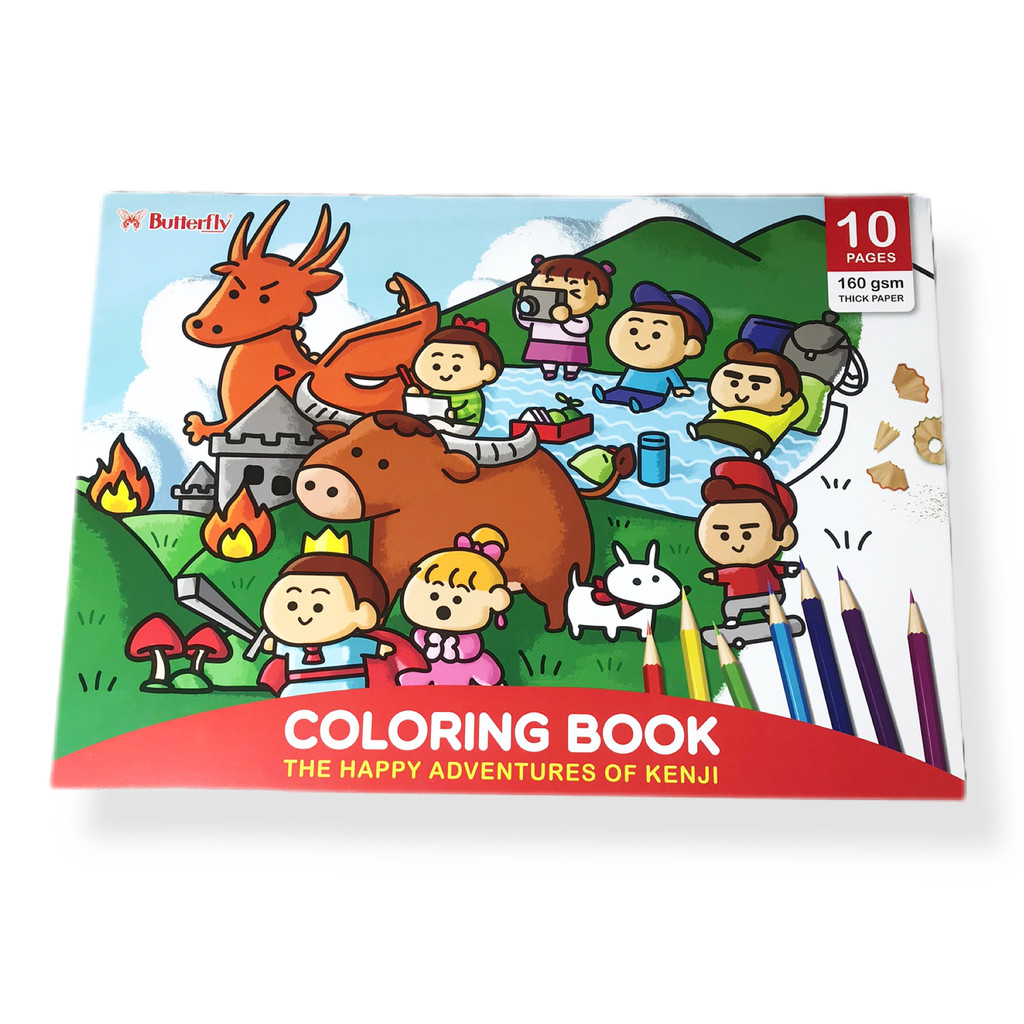 

Butterfly - Coloring Book Ukuran A4 Buku Mewarnai - PCS