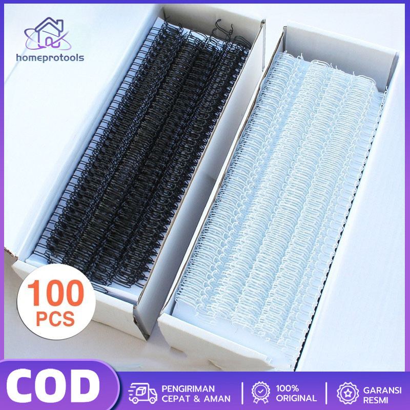 

100pcs Spiral Kawat Jilid No 4, Spiral Kawat / Ring Kawat Jilid Spiral 3:1 34 Lubang Kawat Lingkaran Ganda Ukuran A4 (7.9mm, 12.7mm, 14.3mm) Logam Kapasitas Pengikatan 120 Lembar