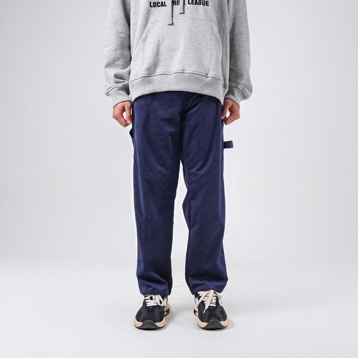 House of Smith Corduroy Carpenter Pants Corter Pants Navy - Celana Corduroy Pria - M
