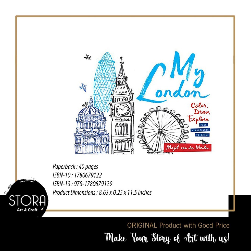 

My London: Color, Draw, Explore Paperback / Buku Import Mewarnai / Coloring Book