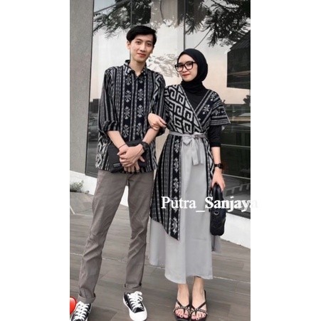 BAJU TENUN COUPLE - COUPLE DRESS ANDIN NAOMI - COUPLE TENUN PASANGAN KONDANGAN