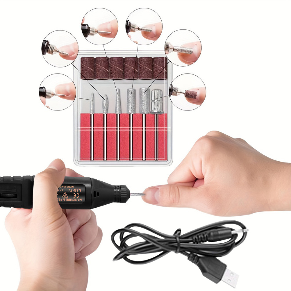 Bor Mini / Bor Mini Listrik / Drill Nail Art / Bor Kecil / USB Nail Drill / Alat Porting / Kikir Gig