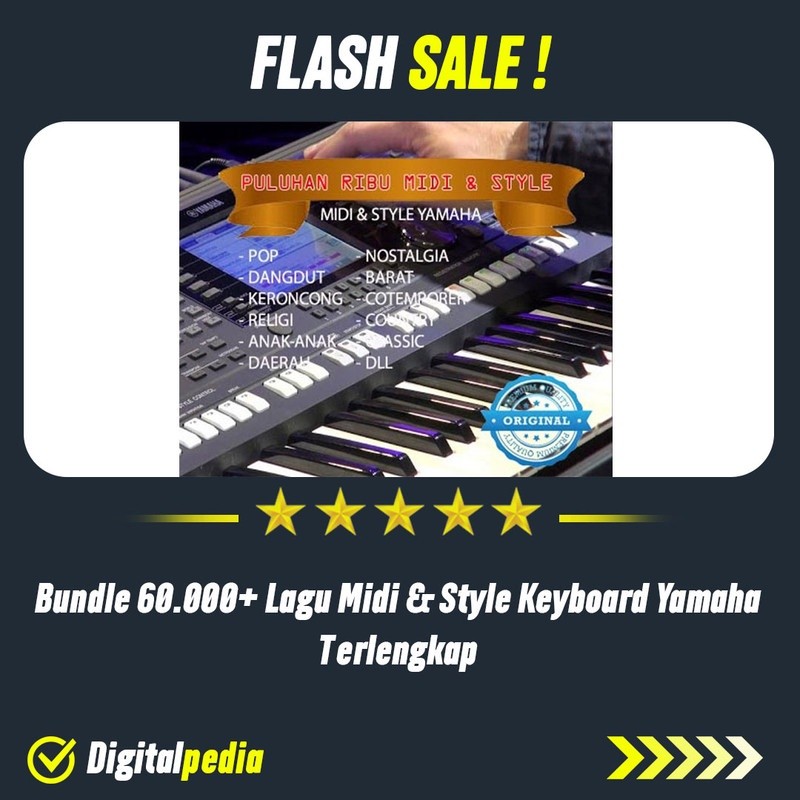 Bundle 60.000+ Song Midi Lagu Style Keyboard Yamaha Terlengkap Lifetime Update Terbaru