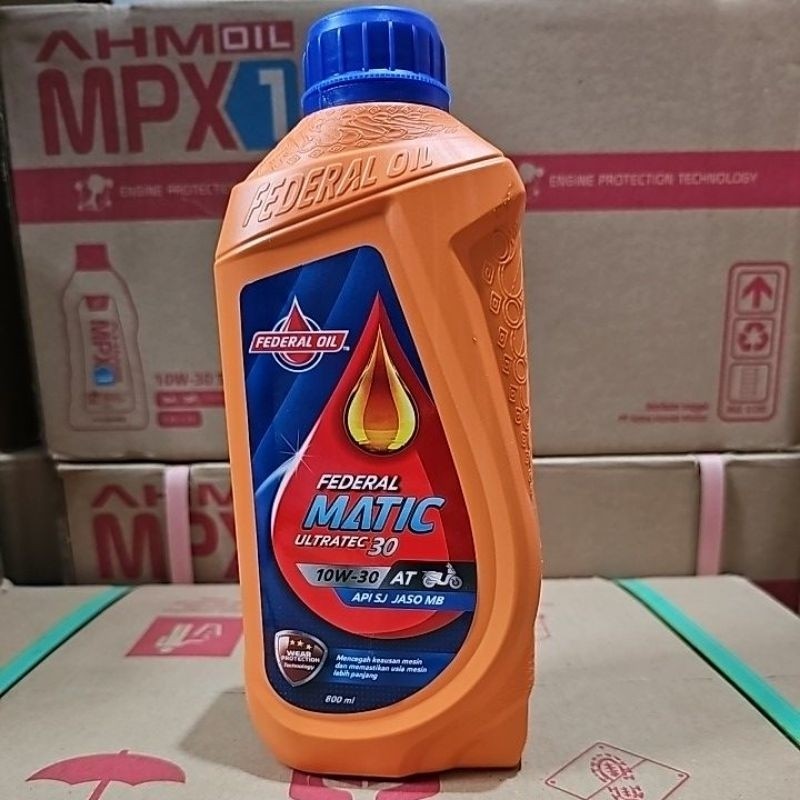 Oli Federal Oil Ultratec Matic 10W-30 API SJ 800ML/Oli Mesin Motor All Merk 110CC-125CC