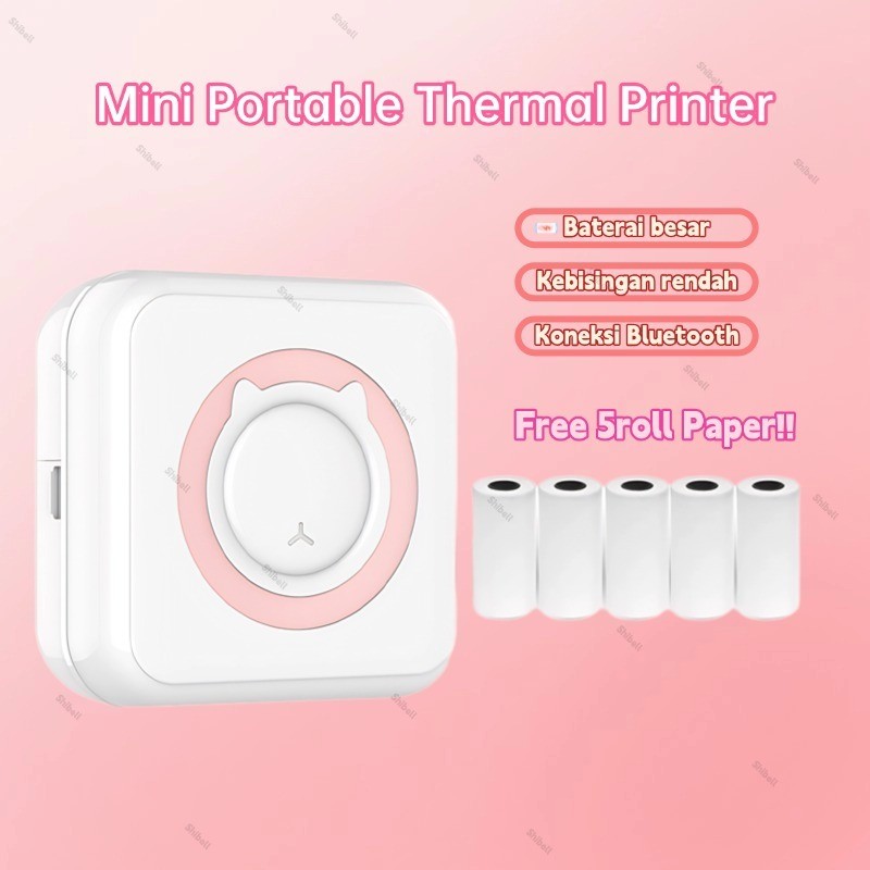 

【COD】Mini Printer Resi Thermal Bluetooth Portable Label Printer Picture Foto Receipt Barcode Memo Printer for Student Children's Gift -BELL