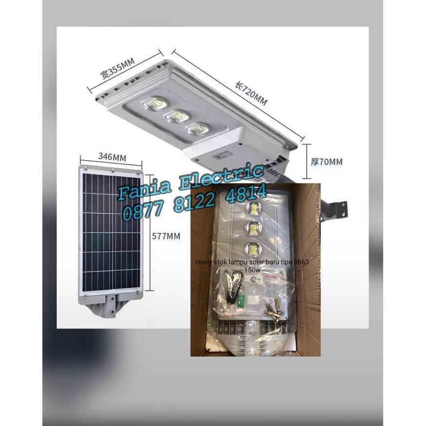 LAMPU JALAN SOLAR CELL 150 watt 150W PJU TENAGA SURYA 150WATT