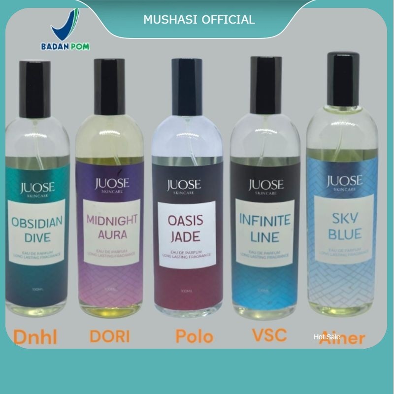 MUSHASI x Juose Skincare Parfum Pria Juose EDP MW Men Series Eau De Parfum Tahan Lama 100Ml