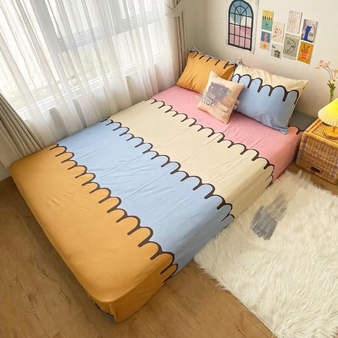 TERLARIS SET SPREI KATUN / SPREI MOTIF ANAK KARTUN / SPREI AESTHETIC EMILY KOREA / SEPREI MOTIF BUNG