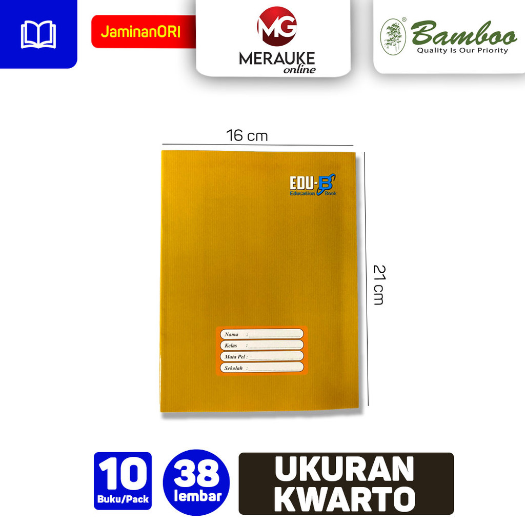 

Rad Bamboo Buku Tulis Kwarto 38 Lembar EDU-B