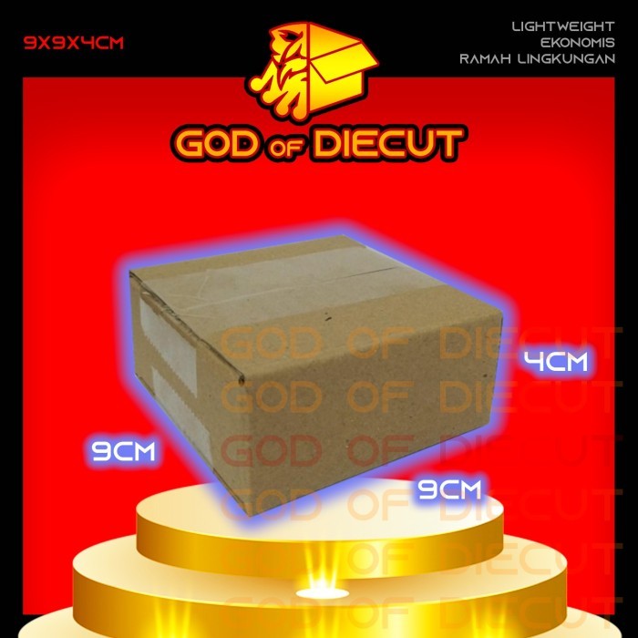 

9x9x4 cm kardus box kotak karton packing barang polos baru