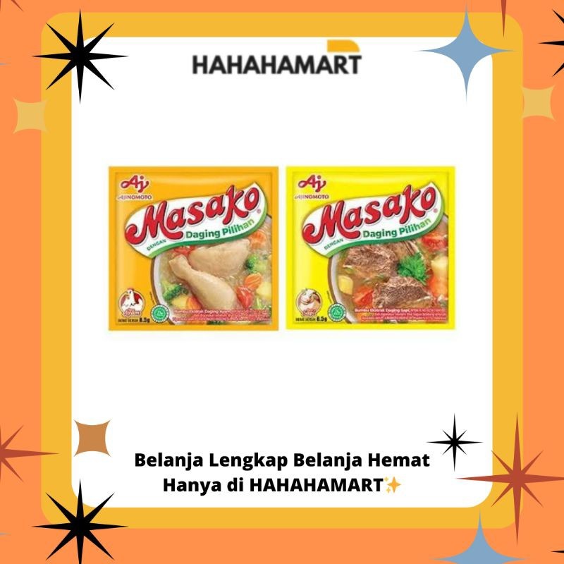 

Masako Rasa Ayam Dan Sapi Kemasan Sachet 1 Karton Isi 720sachet