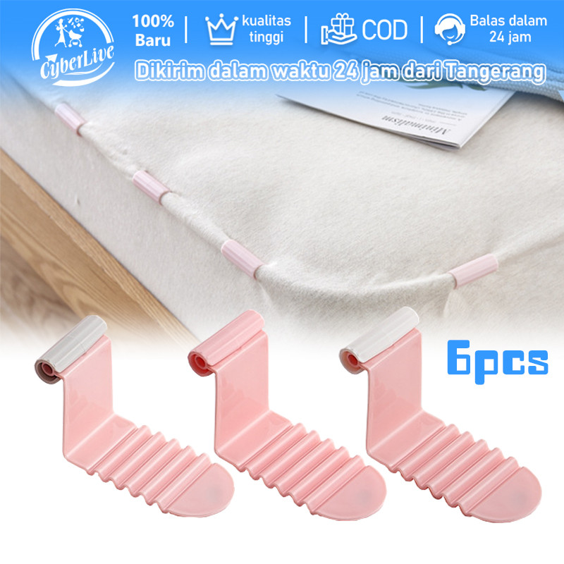 Penjepit Sprei Kasur Anti Geser 6pcs Jepitan Kasur Anti Geser