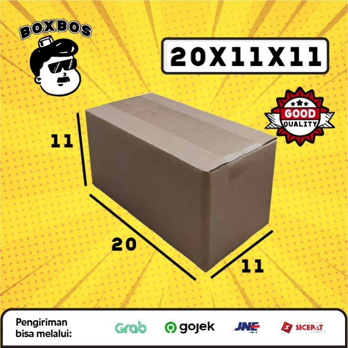

KARDUS BOX uk 20x11x11 CM Kotak Packaging Corrugated SHEET POLOS