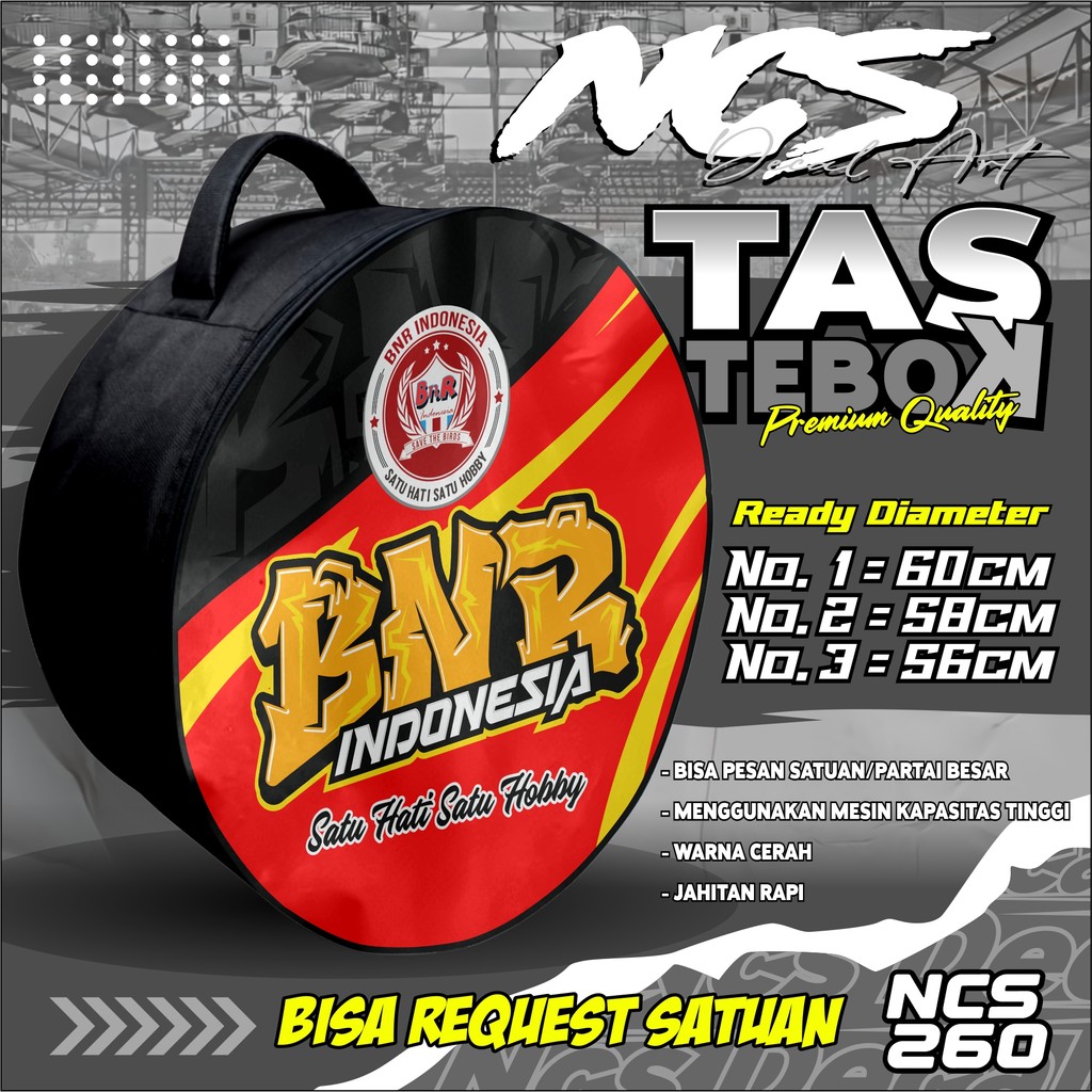 Tas Tebok Murai Motif BNR indonesia Ransel Gendong Jinjing Bawa Tebok Sangkar Murai printing