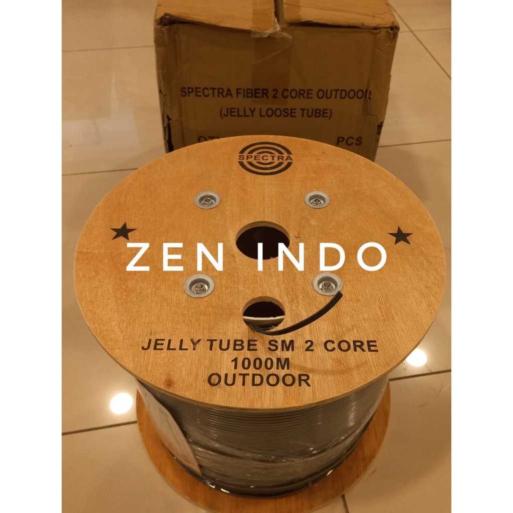 Kabel FO Fiber Optik Jelly Tube 2 Core 4 Core 8 Core 12 Core 3 Seling Jelly Tube SPECTRA 1000M 1KM