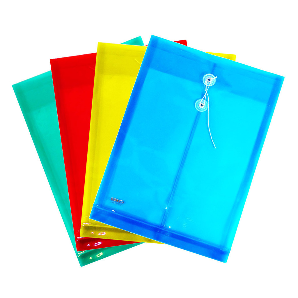 

Data Bag Map Plastik Tali Big Transparan Warna F4 Folio File Organizer