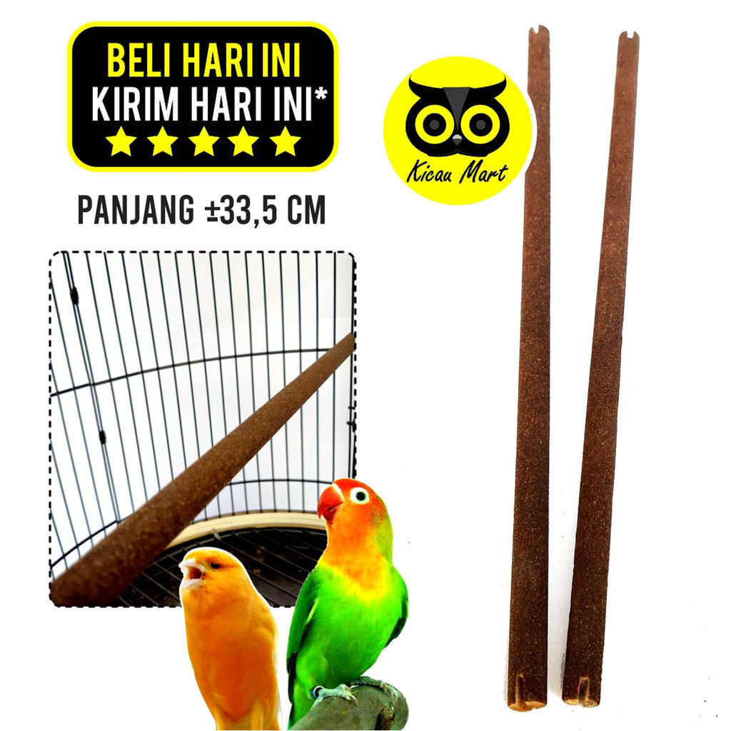 KICAU MART TANGKRINGAN KAKI BURUNG LOVEBIRD KAYU JATI PASIR RESIN SEMPATI SANGKAR KANDANG LOVE BIRD 