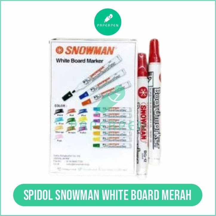 

[MS] Spidol Snowman White Board Merah