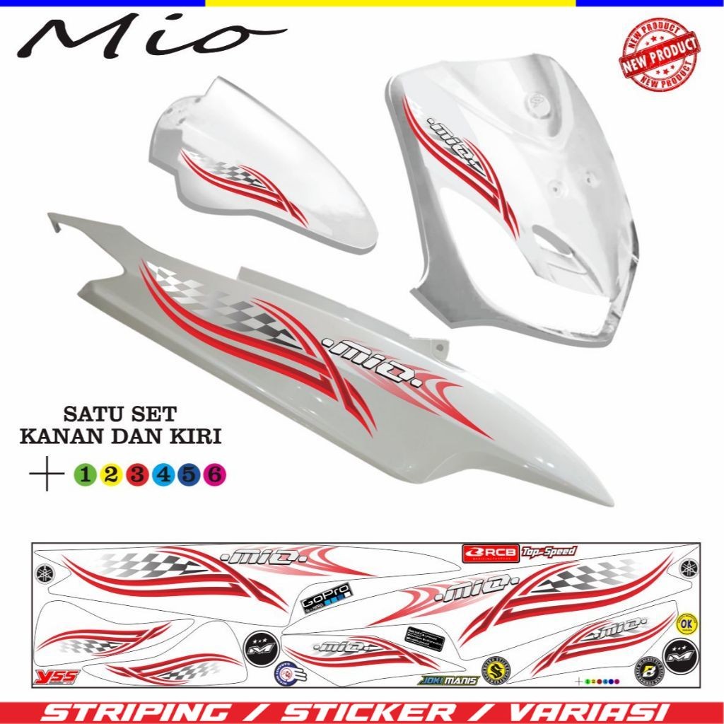 STRIPING MOTOR /STICKER MIO SPORTY / VARIASI MIO SMILE/V1 SIMPLE