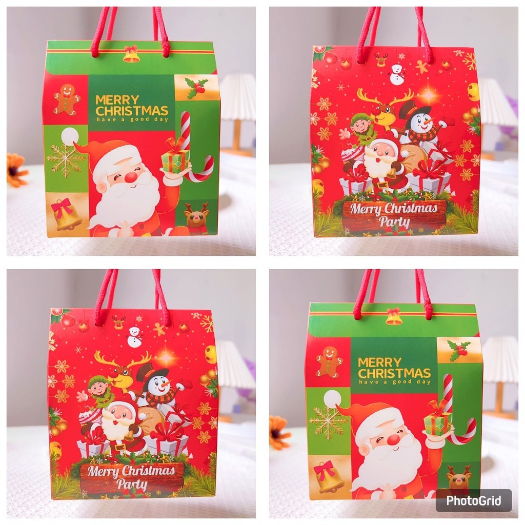 

(YUNITA) Goodie Bag Natal Tas Bingkisan Merry Chrismast Snack Box Hampers Natalan Termurah Tas Tenteng Santa Clause