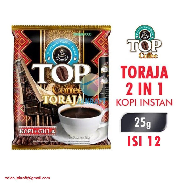 

Multisindo Jakarta-Top Coffee Kopi Instan Toraja (2in1) 25 gr x 12pcs (renceng 12pcs)-s