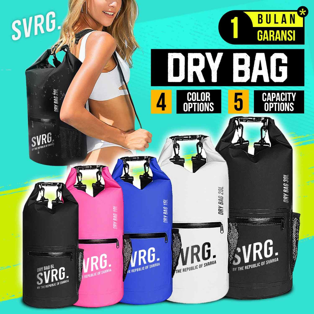 YH70 Svarga Dry Bag - Tas Dry Bag Ransel - Tas Waterproof - 5L,10L, 15L, 20L, 30L