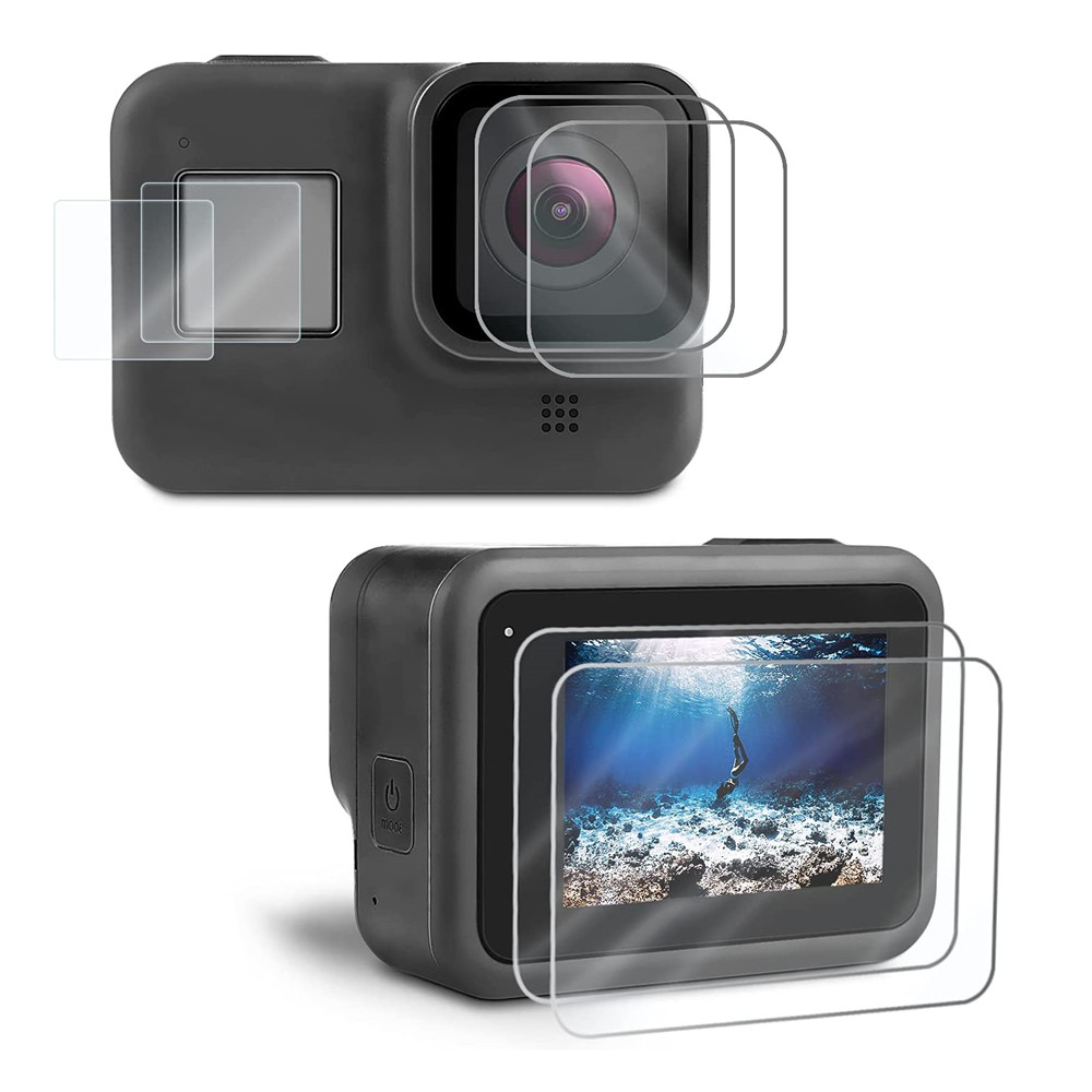 For GoPro Hero 8 Black Screen Protector Tempered Glass Lens Protection Protective Glass Film for Go 