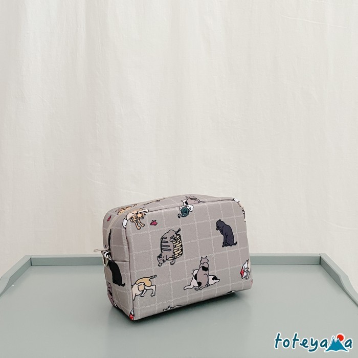 Toteyama - Boxy Pouch Toteyama - Kucing Rempong