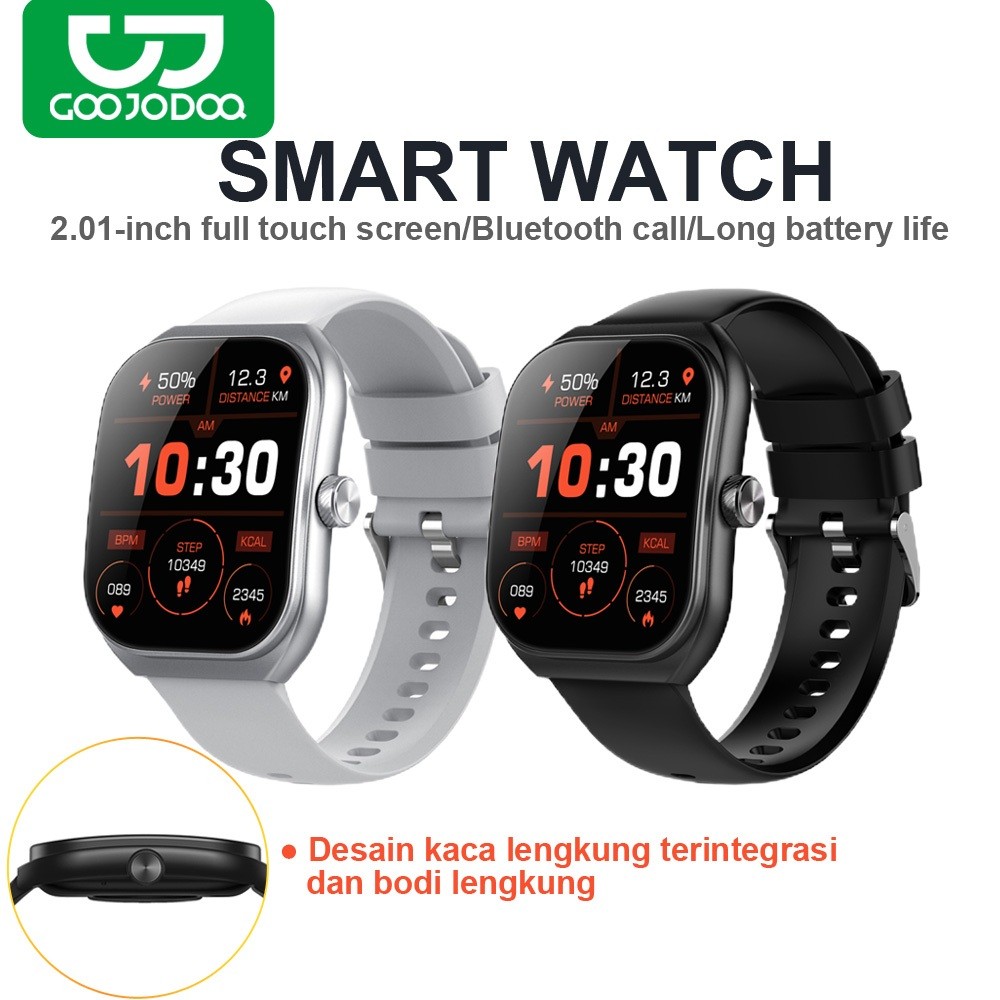 GOOJODOQ Smartwatch New | IP68 Waterproof | 2.01-inch Curved IPS Screen | Bluetooth Call Smartwatch