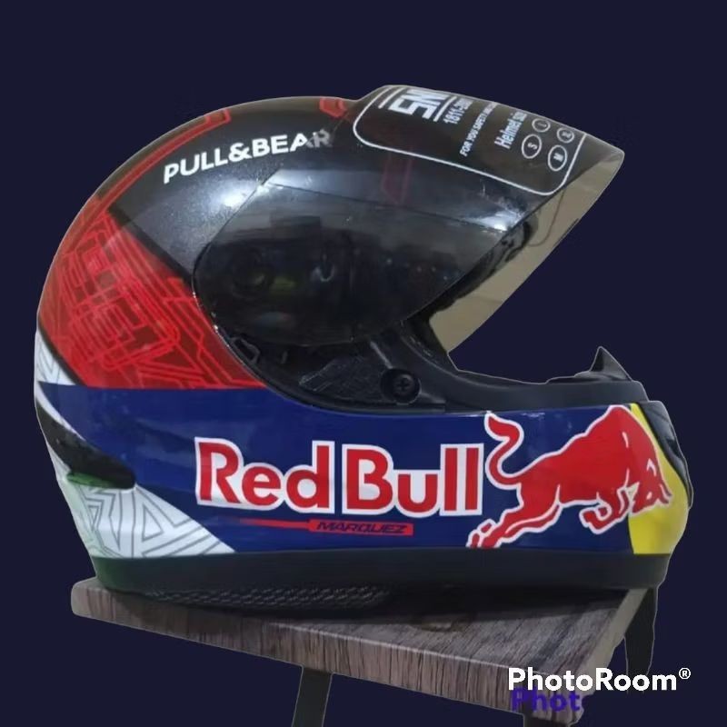 helm kbr full face motif redbull viral