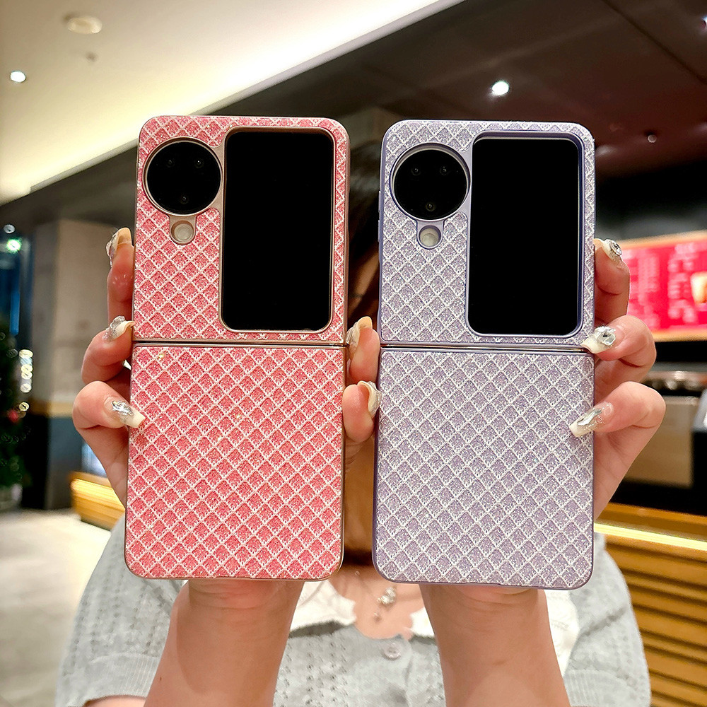 Case Oppo Find N3 Flip Oppo Find N2 Flip Casing Mewah Glitter belah ketupat kisi casing ponsel bling