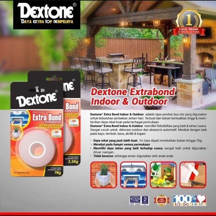 

Double Tip Kuat Double Tape Dextone Extra Bond Tahan Cuaca Outdoor