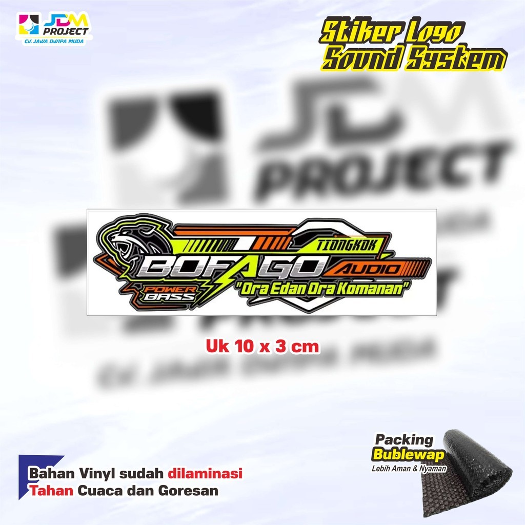 

Cetak Kilat - Stiker Sound System BOFAGO AUDIO