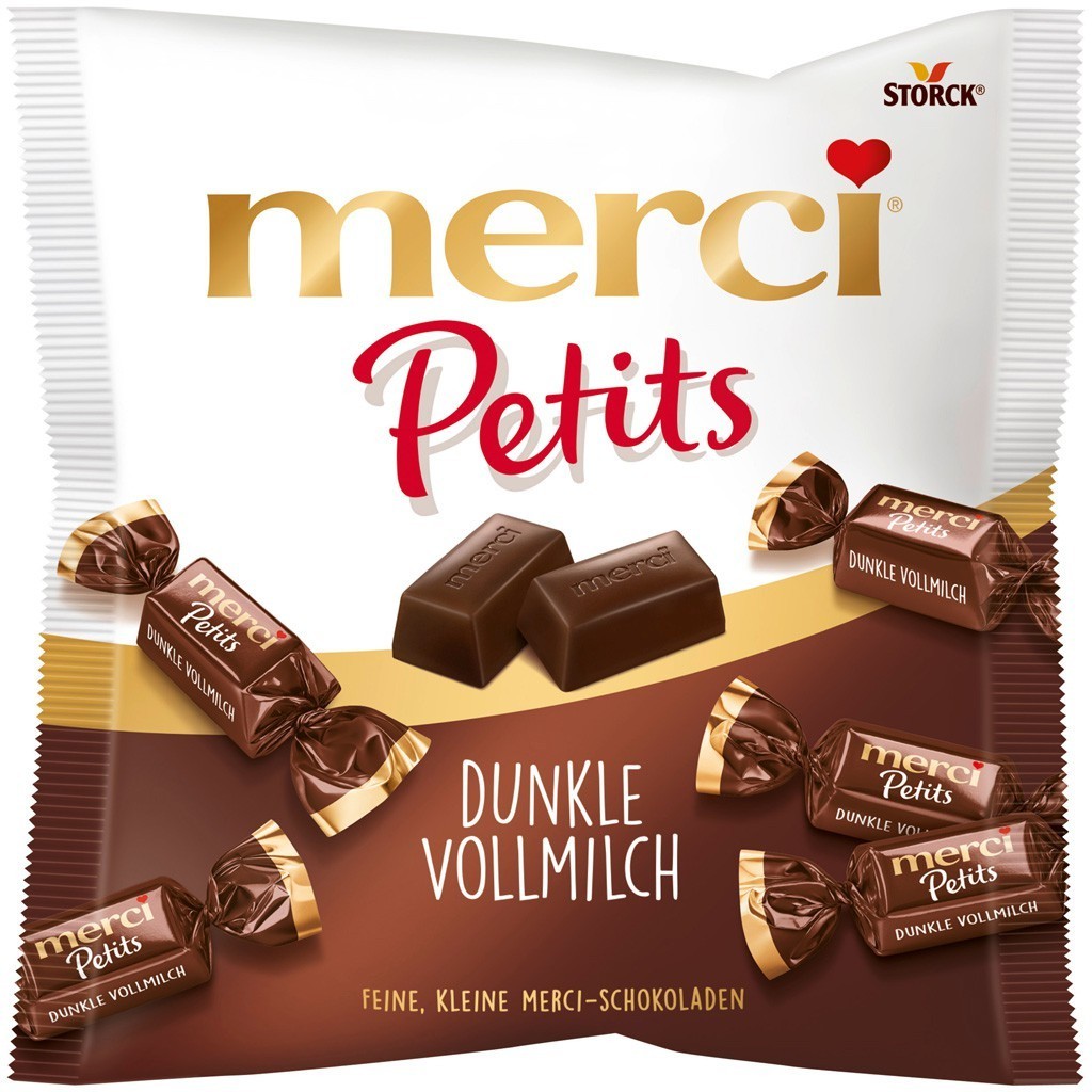 

Coklat MERCI Petits Dark Creme Chocolate 125gram asal Eropa
