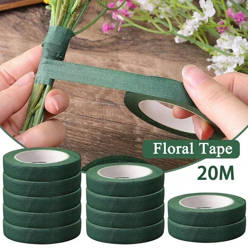 

20M Floriculture Tape Self-adhesive Bouquet Floral Stem Paper Tapes Stamen Wrapping Florist DIY Decor Flower Wedding Supplies