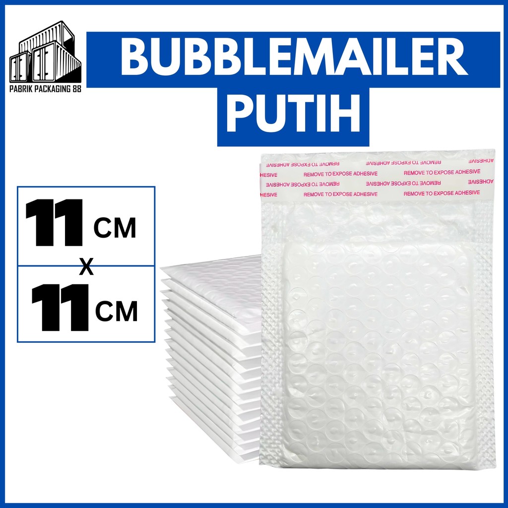 

Amplop Bubble Wrap Poly Mailer Padded Envelope Packaging 11x11 cm