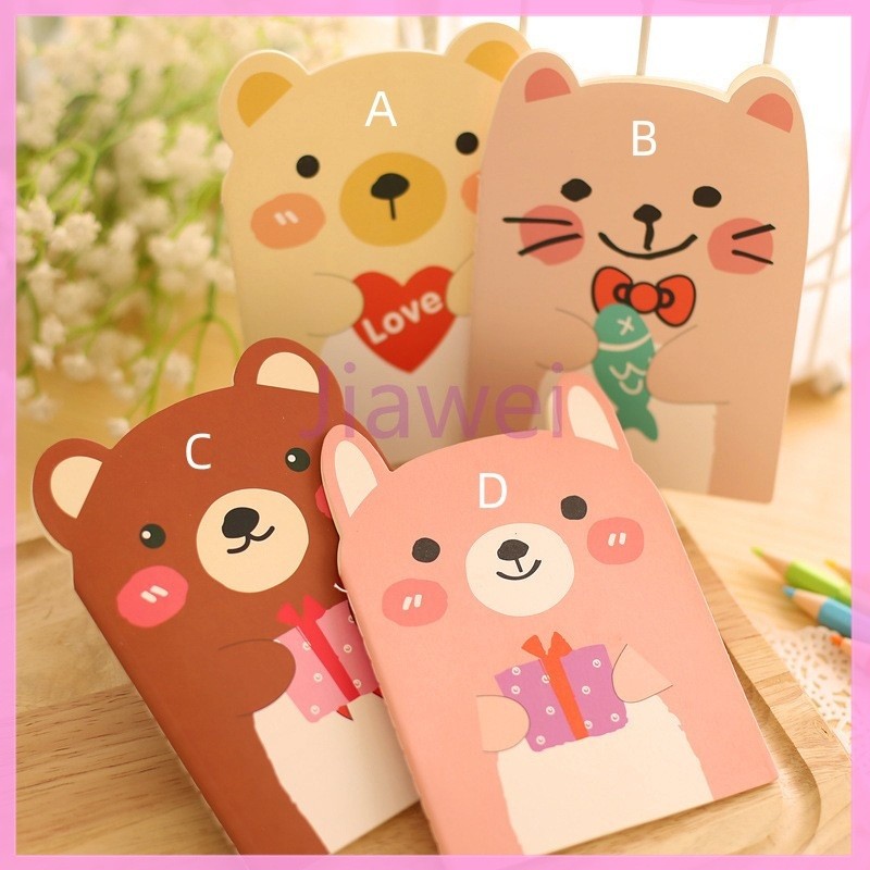 

Jiawei buku catatan mini kartun/ Note Book Mini / Buku Tulis Kecil Cute Animal Berkuping