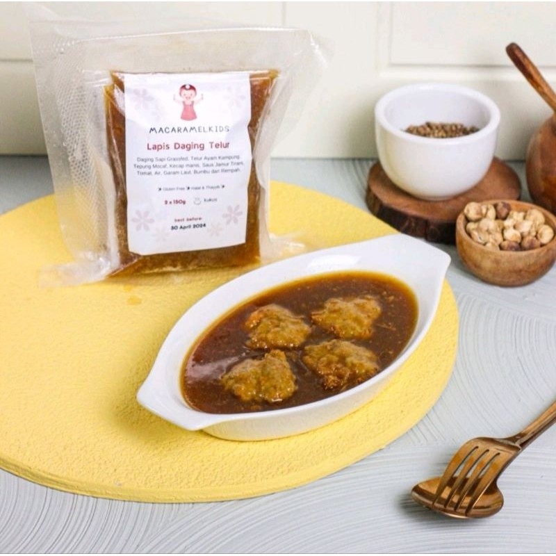 

Lapis Daging Giling Telur Macaramel Kids 2×150gr