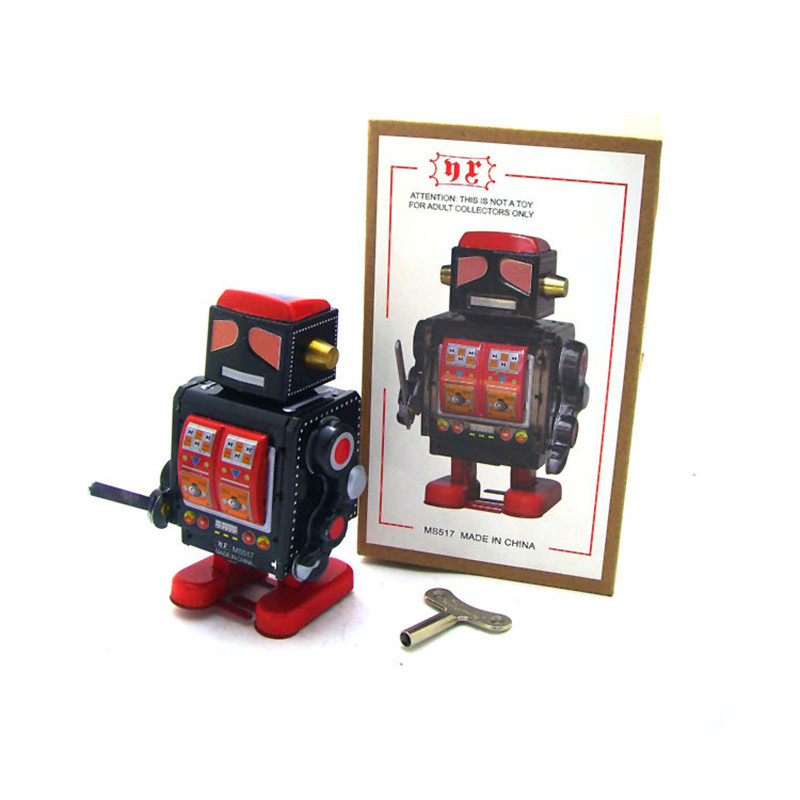 Vintage Children Toys Tin Robots Wind up Toys Home Collection Retro Craft Robot Tin toy