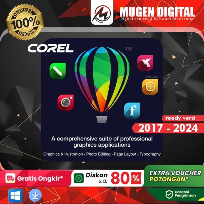 100% original CorelDraw license Aktivasi Online