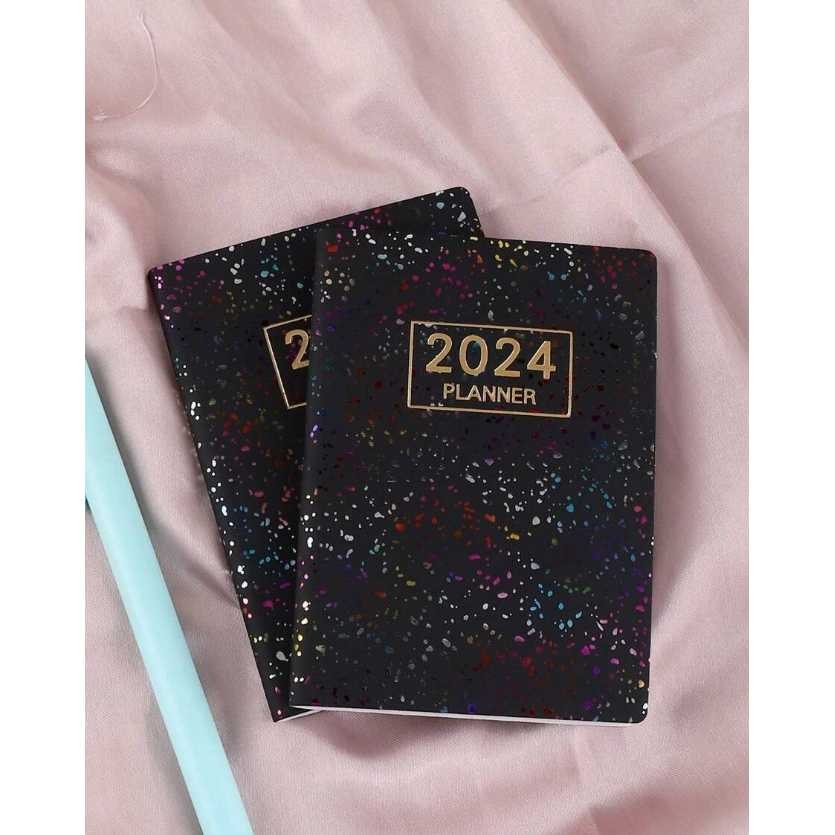 

AJSSHOP MINKYS Buku Catatan Harian 2024 Notebook Planner 365 Days Glitz - MK20