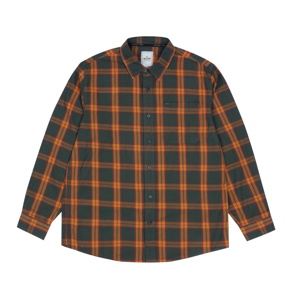 MGee Kemeja Lengan Panjang Pria M Gee Original Texas C037 Green