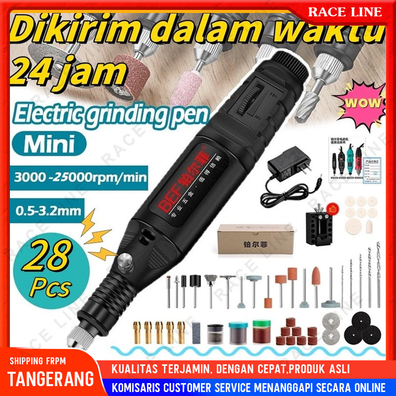Gerenda listrik Bor Mini 24PCS 12V DC 15000 RPM Mini Drill Electric Engraver Grinder Gerinda Electri
