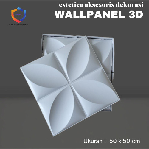 Wallpanel 3D Stiker Wall Panel PVC Dinding Motif 3D Ukuran 50 x 50 cm PER LEMBAR
