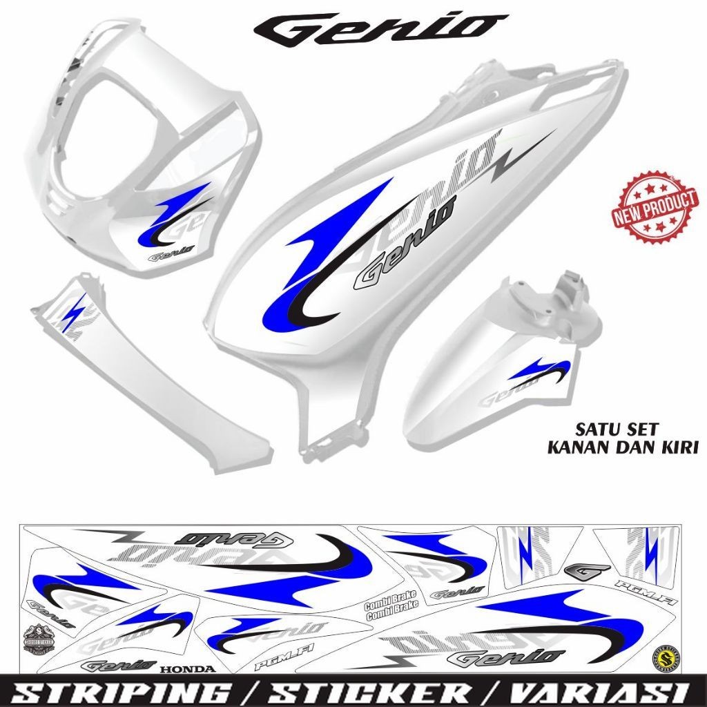 STRIPING MOTOR / VARIASI GENIO / STRIPING GENIO / STIKER GENIO