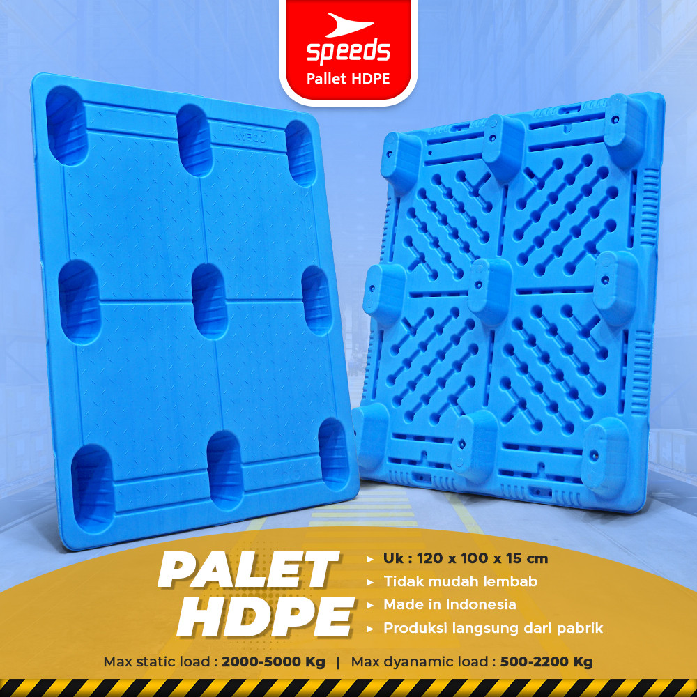 SPEEDS Pallet Plastik Heavy Duty Palet Plastik HDPE 120x100x15cm Pallet Gudang Pallet Plastik