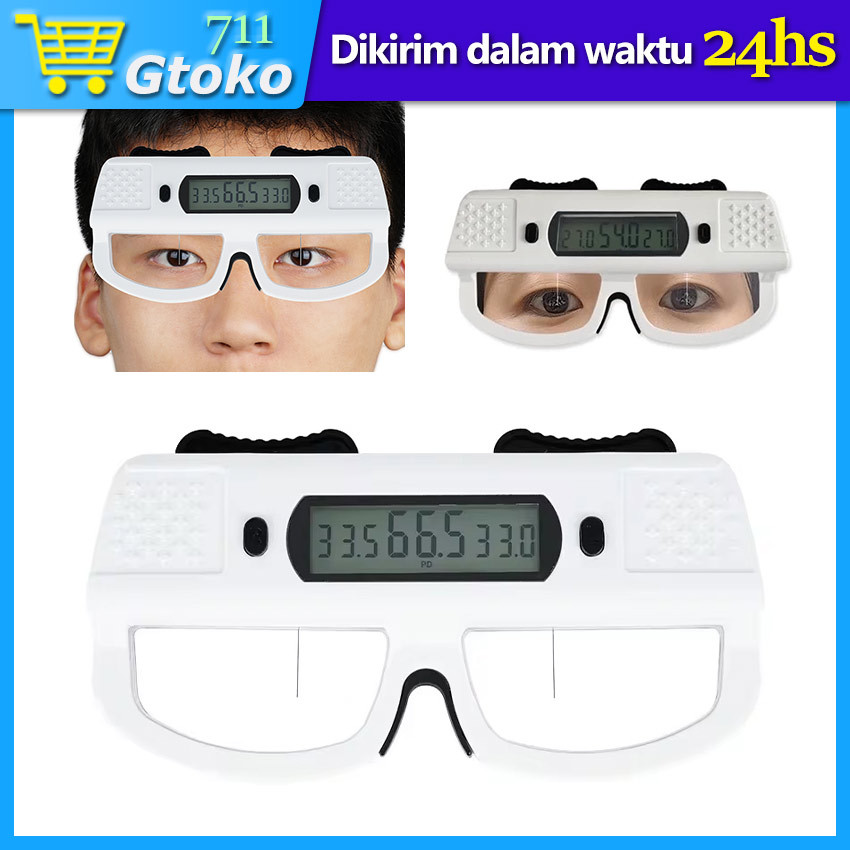 PD Meter Ruler Digital Display Penggaris Optik Alat Ukur Jarak Pupil Mata Focus Mata