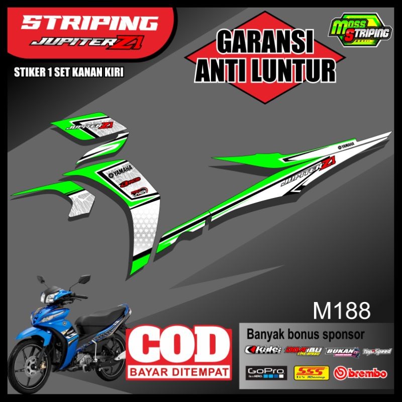 Stiker Motor/Striping Jupiter Z1 JupiterZ1 _ Stiker Variasi Motor Jupiter Design keren Ganteng